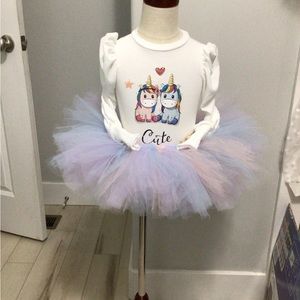 18-24 months unicorn tutu set